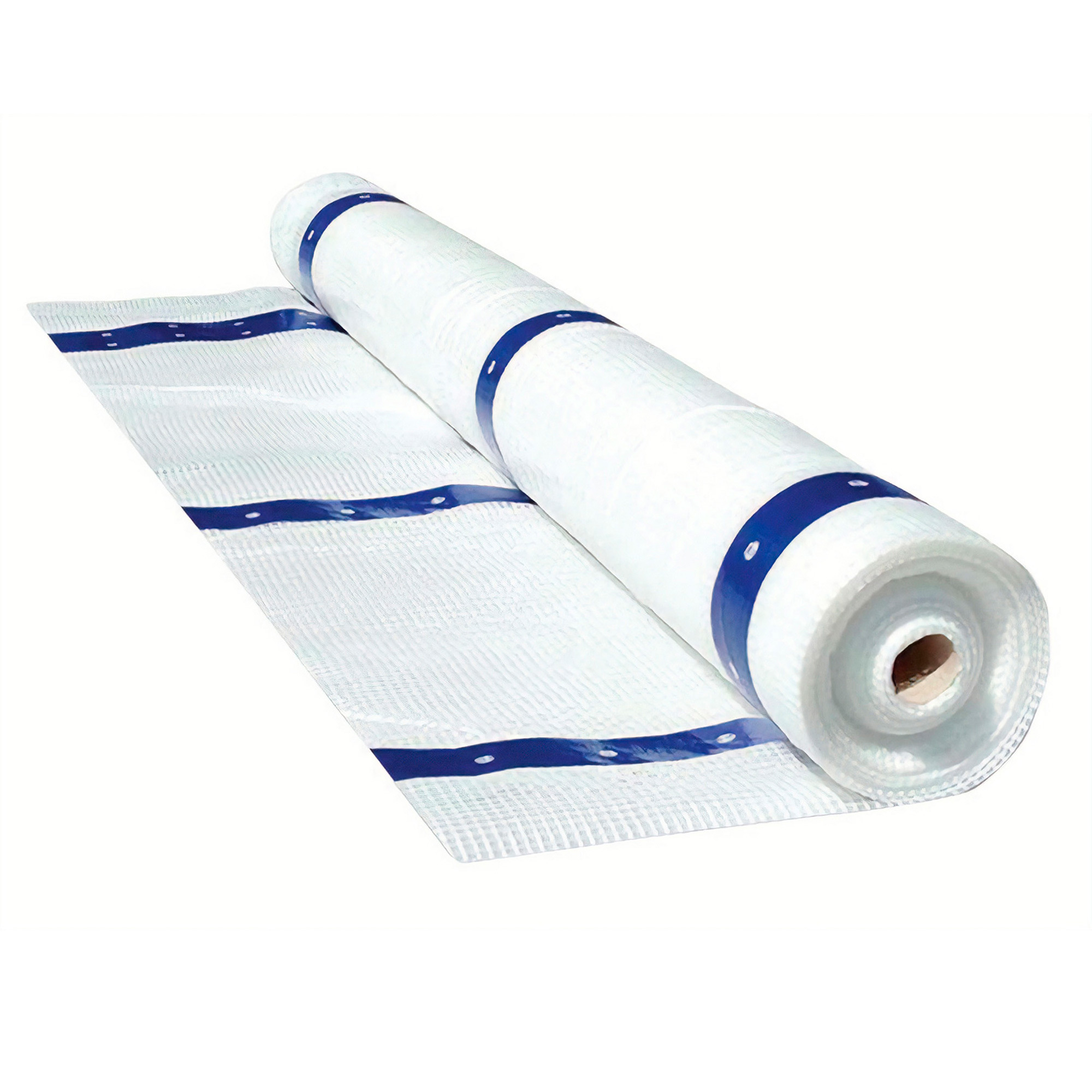 Metaltech Weather Protection Tarp for Scaffold, White/Blue, 13ft. x 100ft. Roll, Model# M-MTE13100